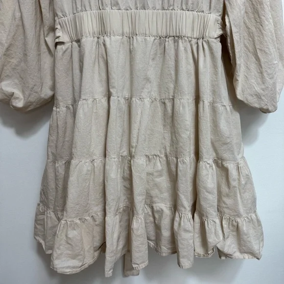 Banana Republic Factory Tiered Surplice Mini Dress Women XXL V-Neck Balloon Slee - Picture 9 of 13